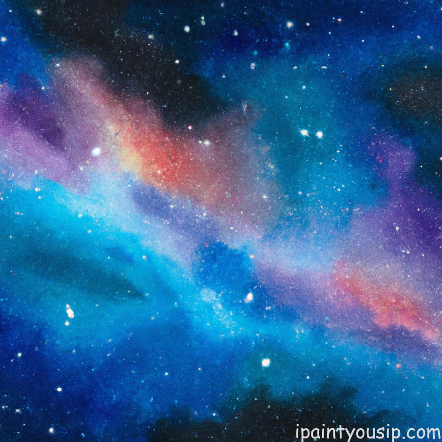galaxy watercolor painting