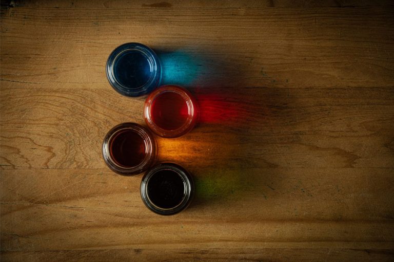 watercolor paint on wood