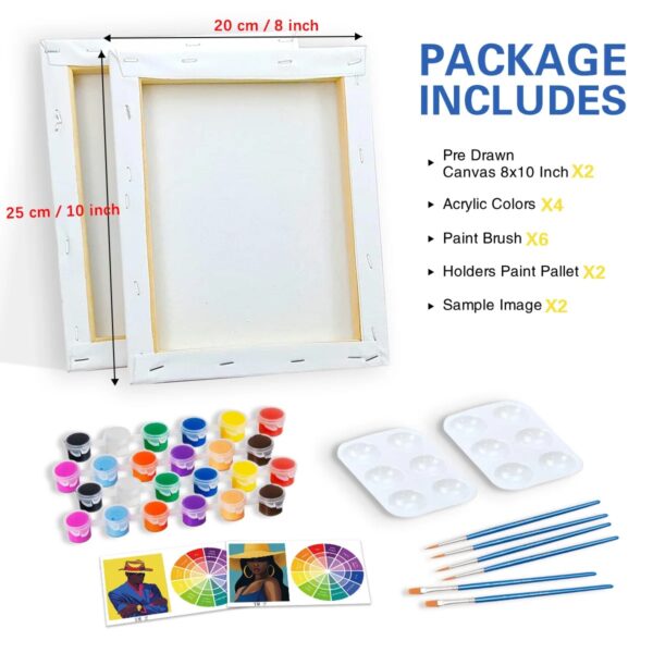 framed canvas painting kit 20x25cm8x10inch
