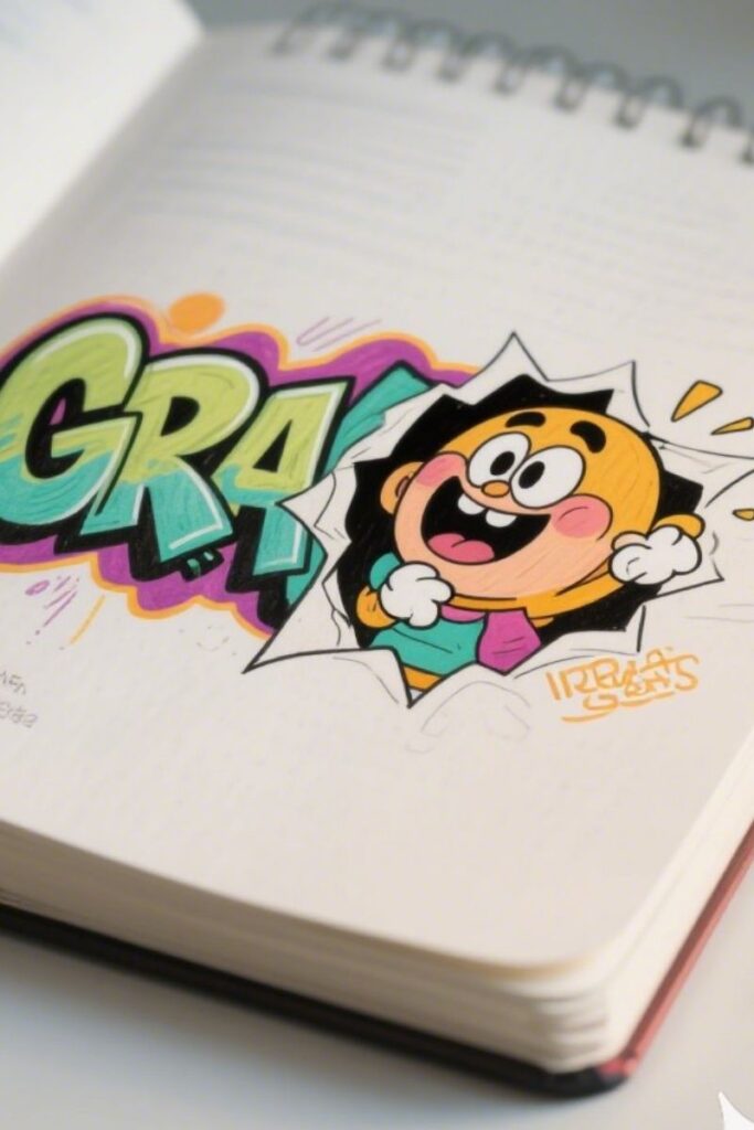 character graffiti drawing ideas