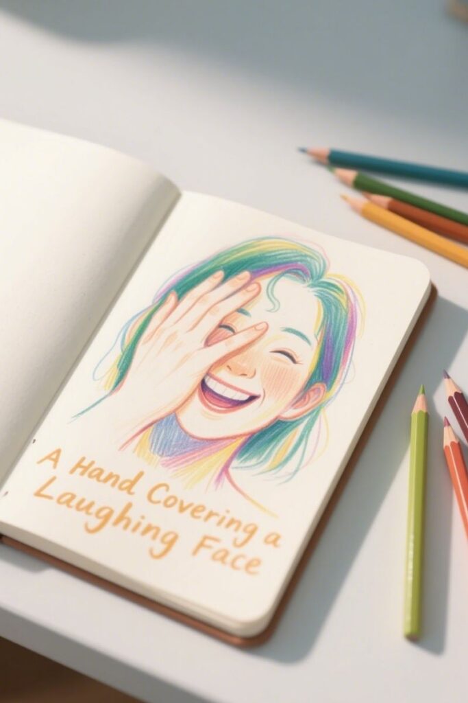 face hand drawing ideas