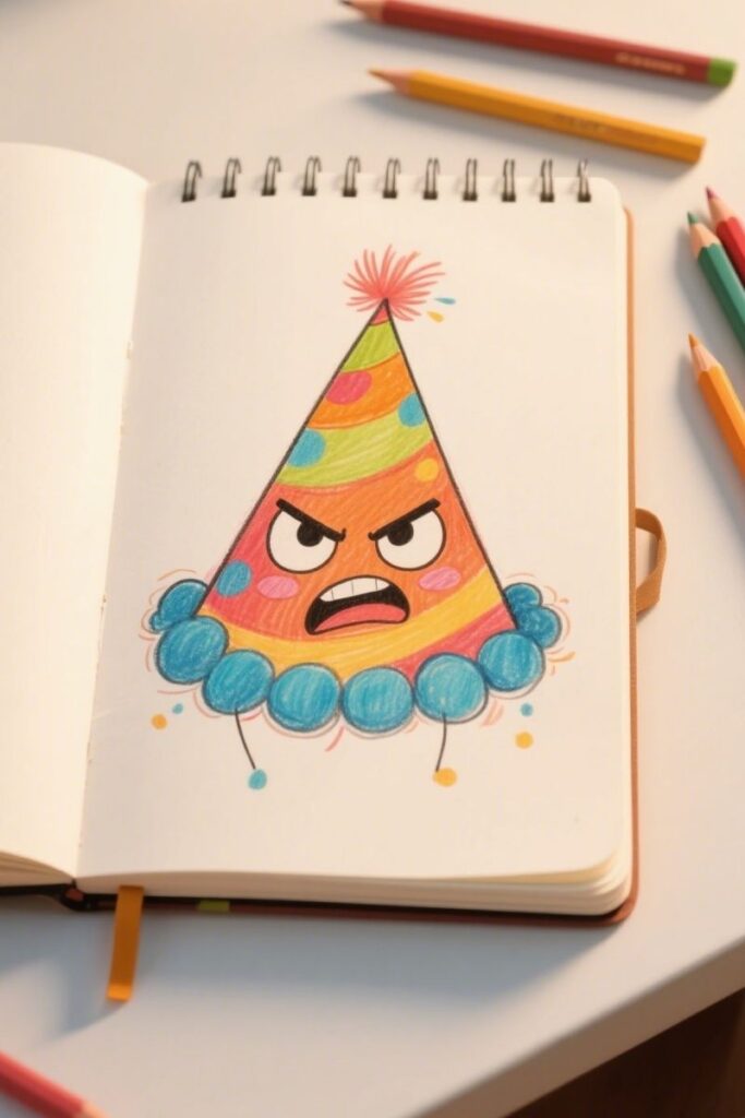 hat birthday drawing ideas