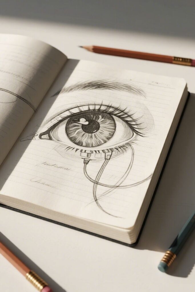 mechanical eye drawing ideas