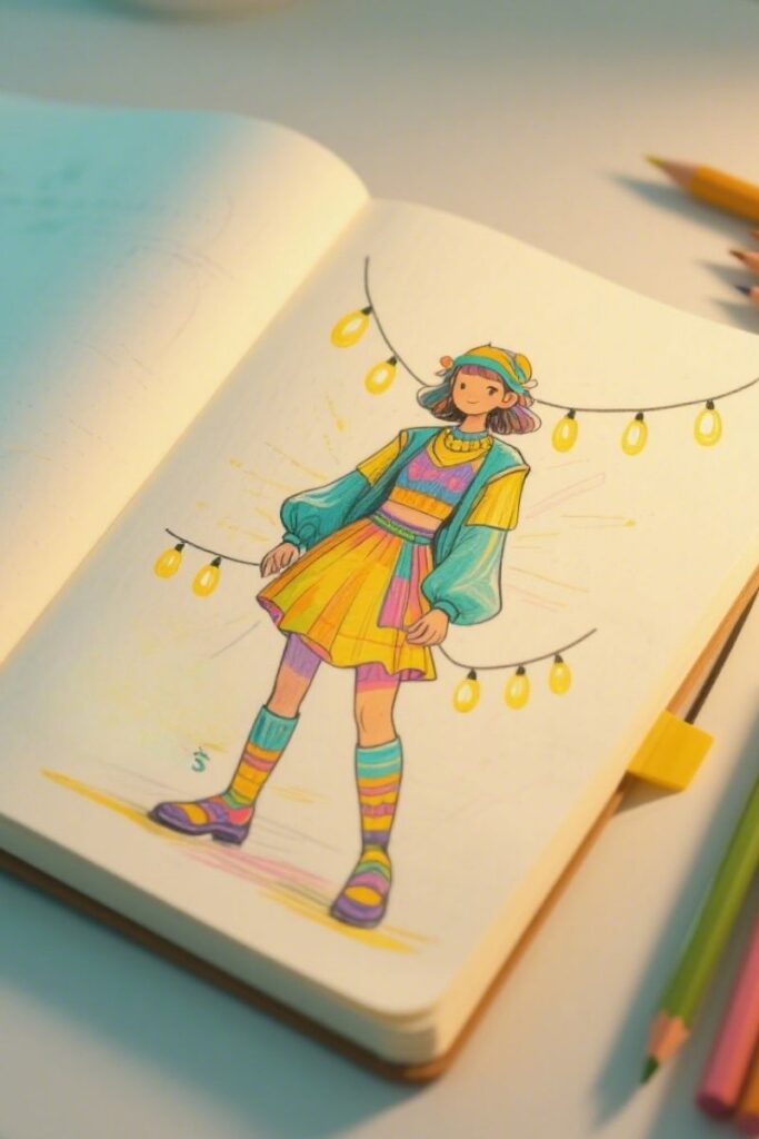 outfit ideas drawing festival