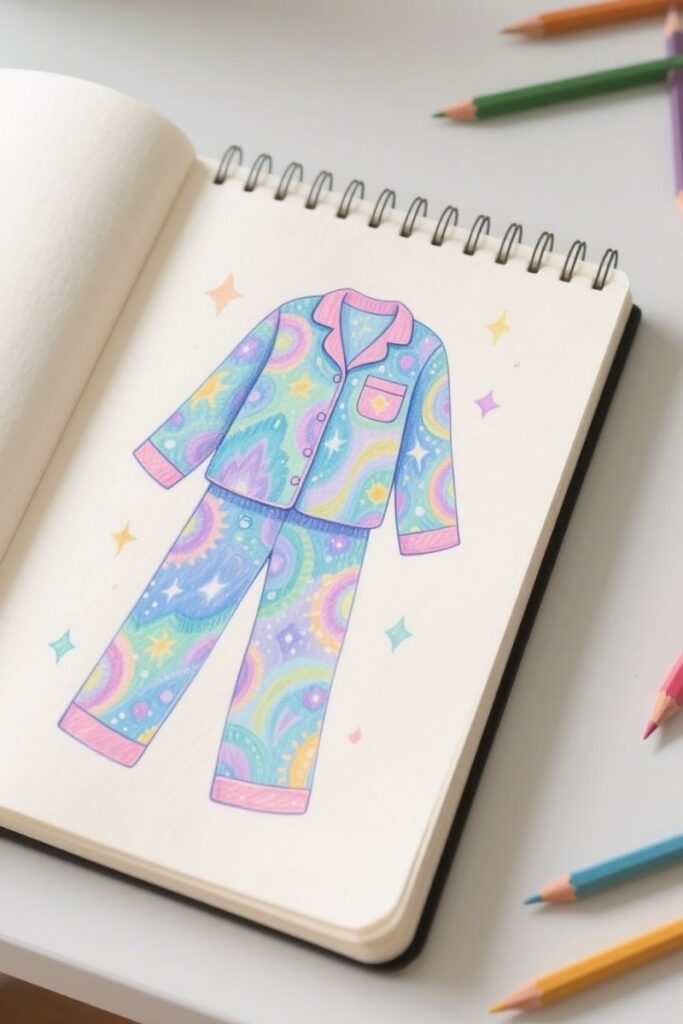 outfit ideas drawing pajamas