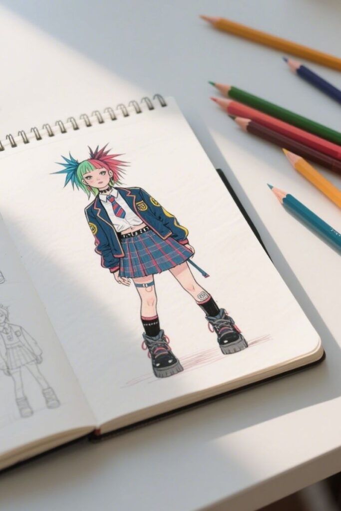 outfit ideas drawing uniform