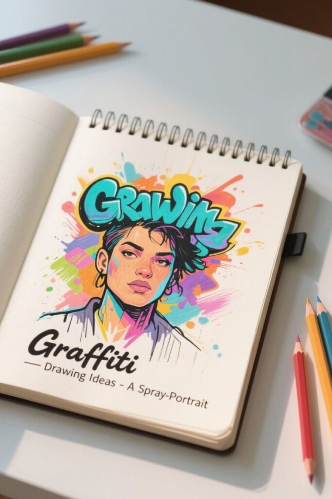 portrait graffiti drawing ideas