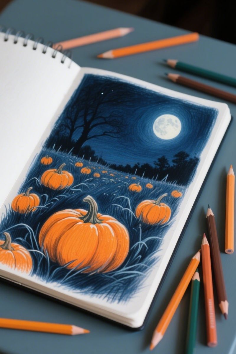 13 Pumpkin Drawing Ideas That Go Way Beyond Jack-O’-Lanterns | I Paint ...
