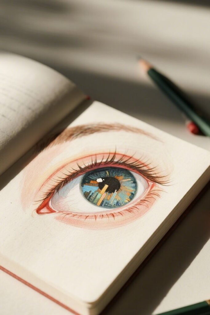 skyline eye drawing ideas