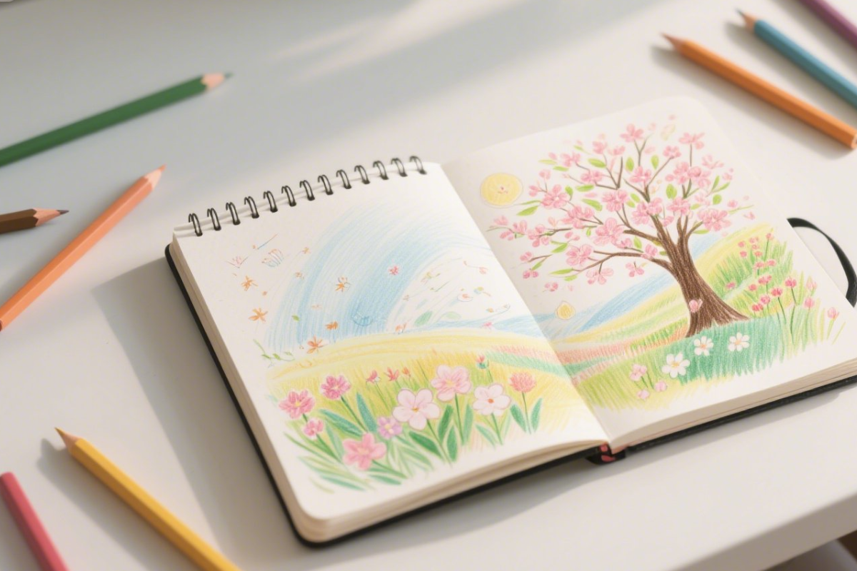 spring drawing ideas