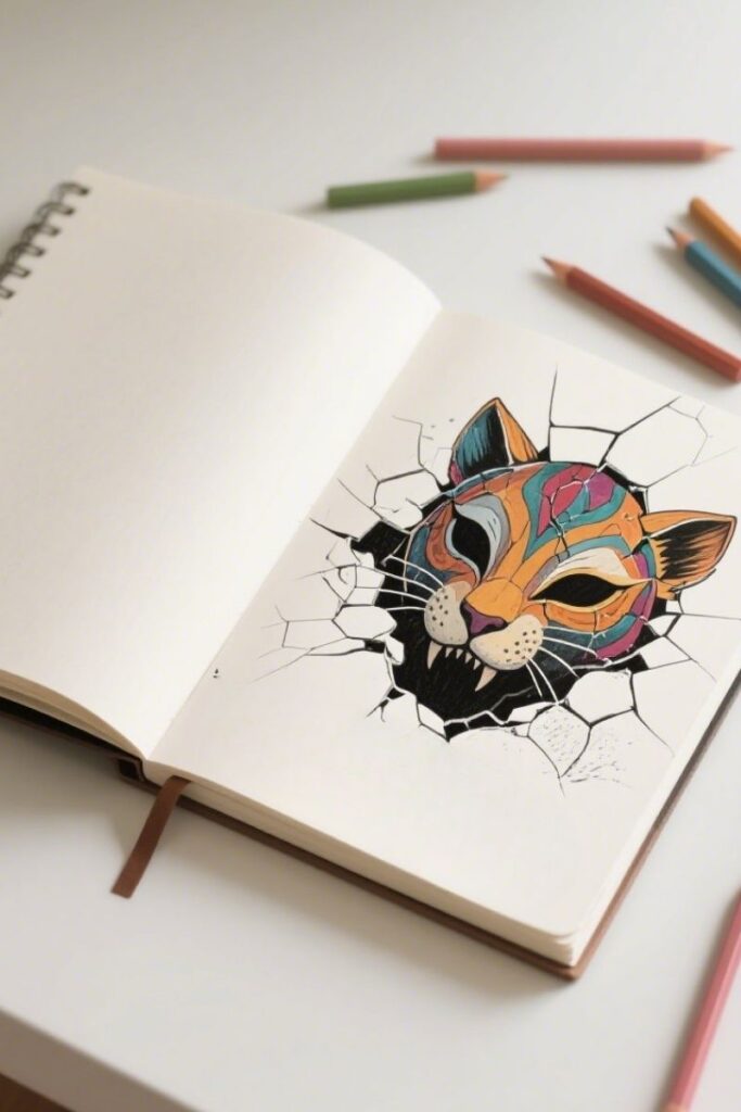 therian mask ideas drawing hidden animals