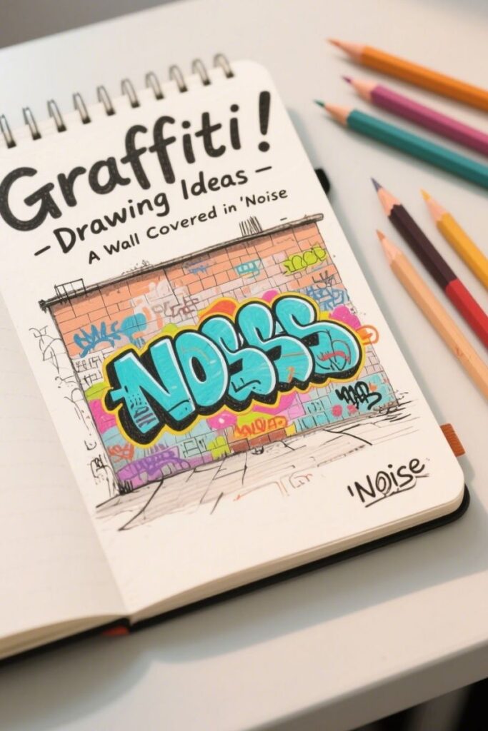 wall floating tag graffiti drawing ideas