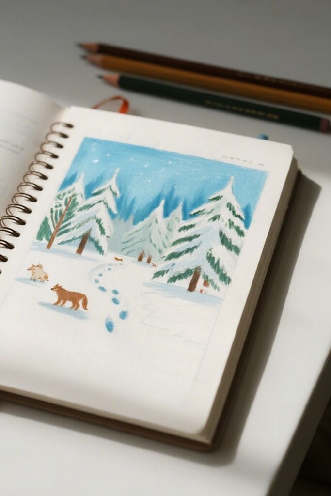 winter drawing ideas