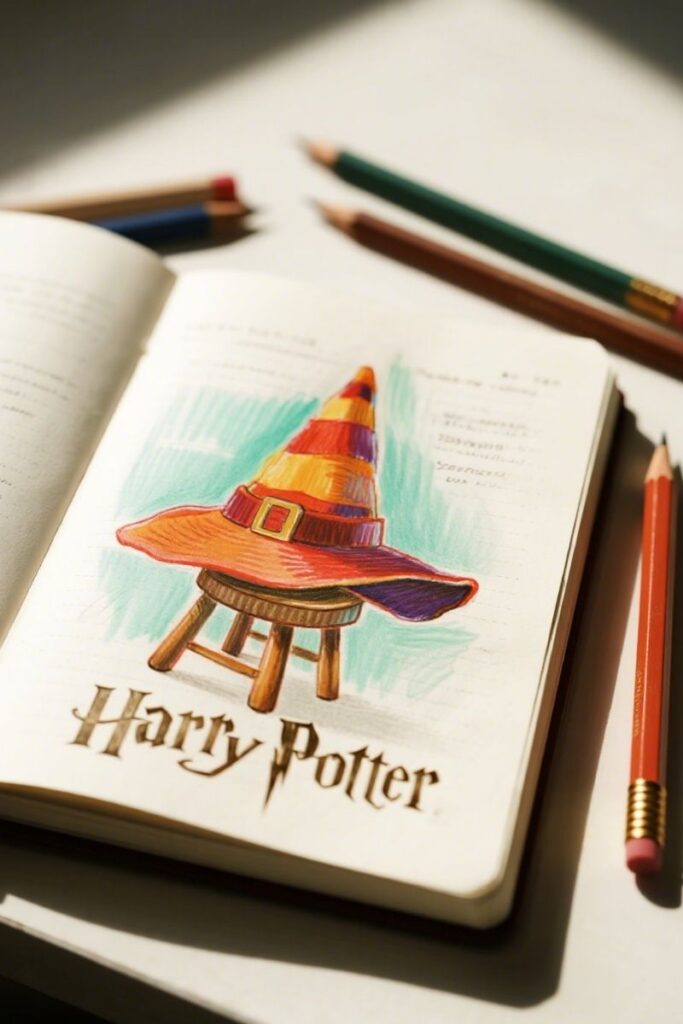 sorting hat harry potter drawing ideas