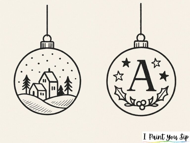 Ormaments Drawing 19 Ornament Drawing Ideas That Spark Holiday Joy | I Paint You Sip
