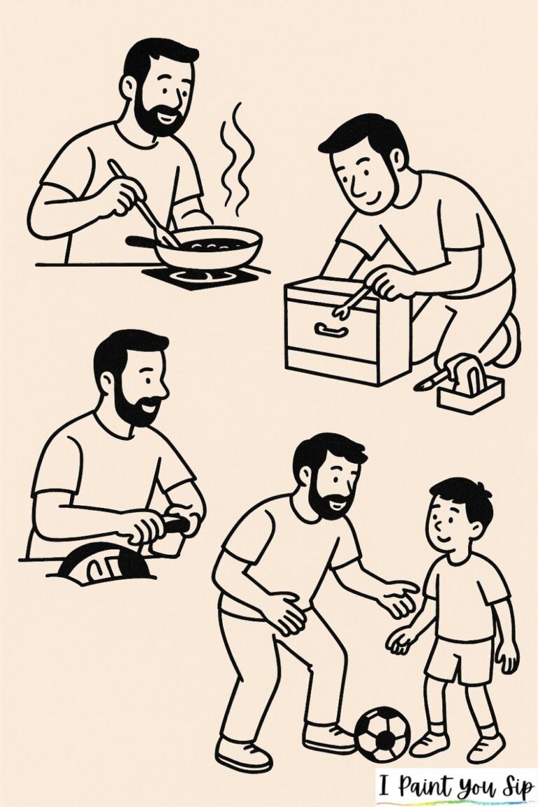 19 Heartfelt Father’s Day Drawing Ideas | I Paint You Sip
