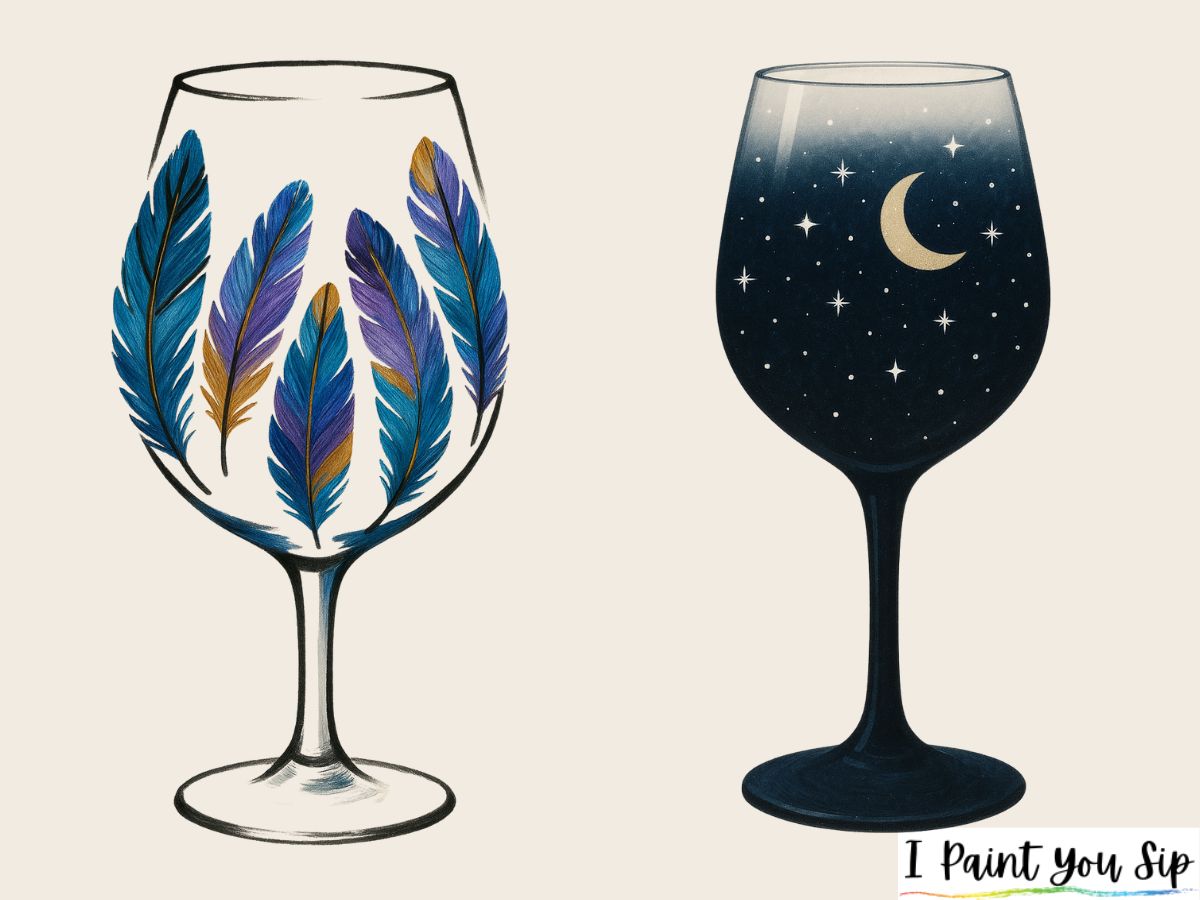 wine glass painting ideas