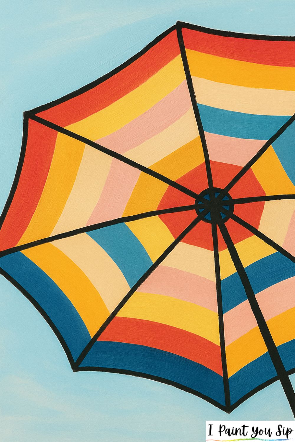 beach umbrella view