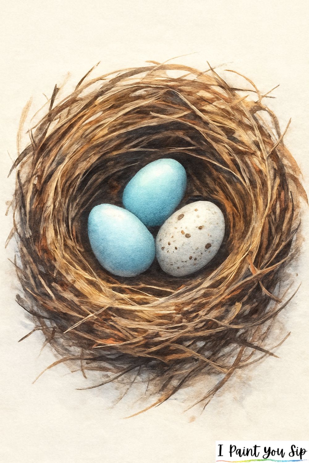 bird nest close-crop
