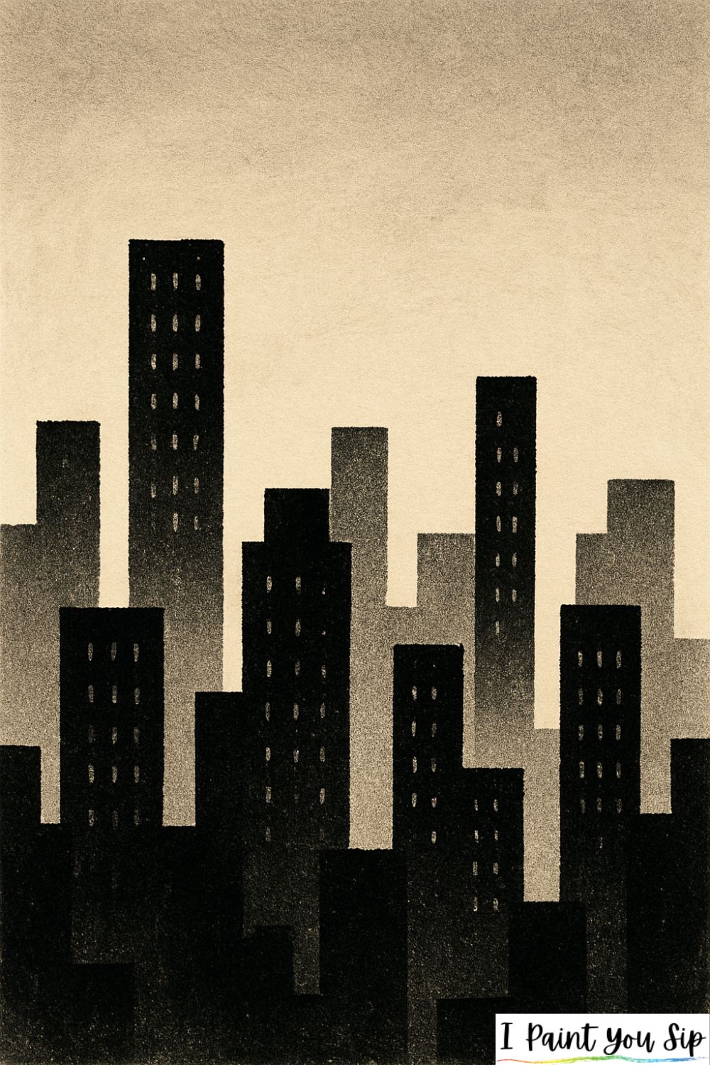 blocky city skyline
