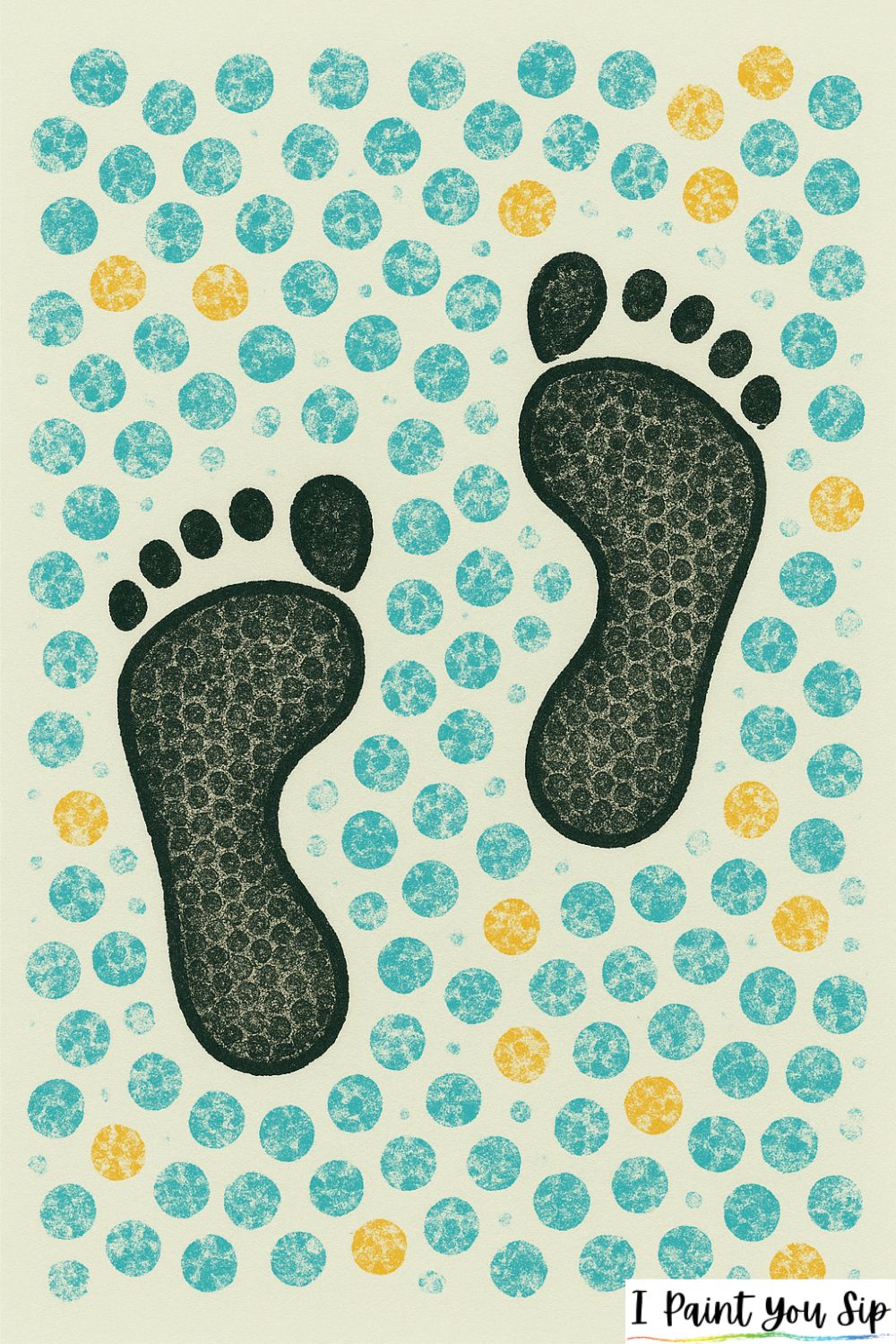 bubble wrap stomp painting