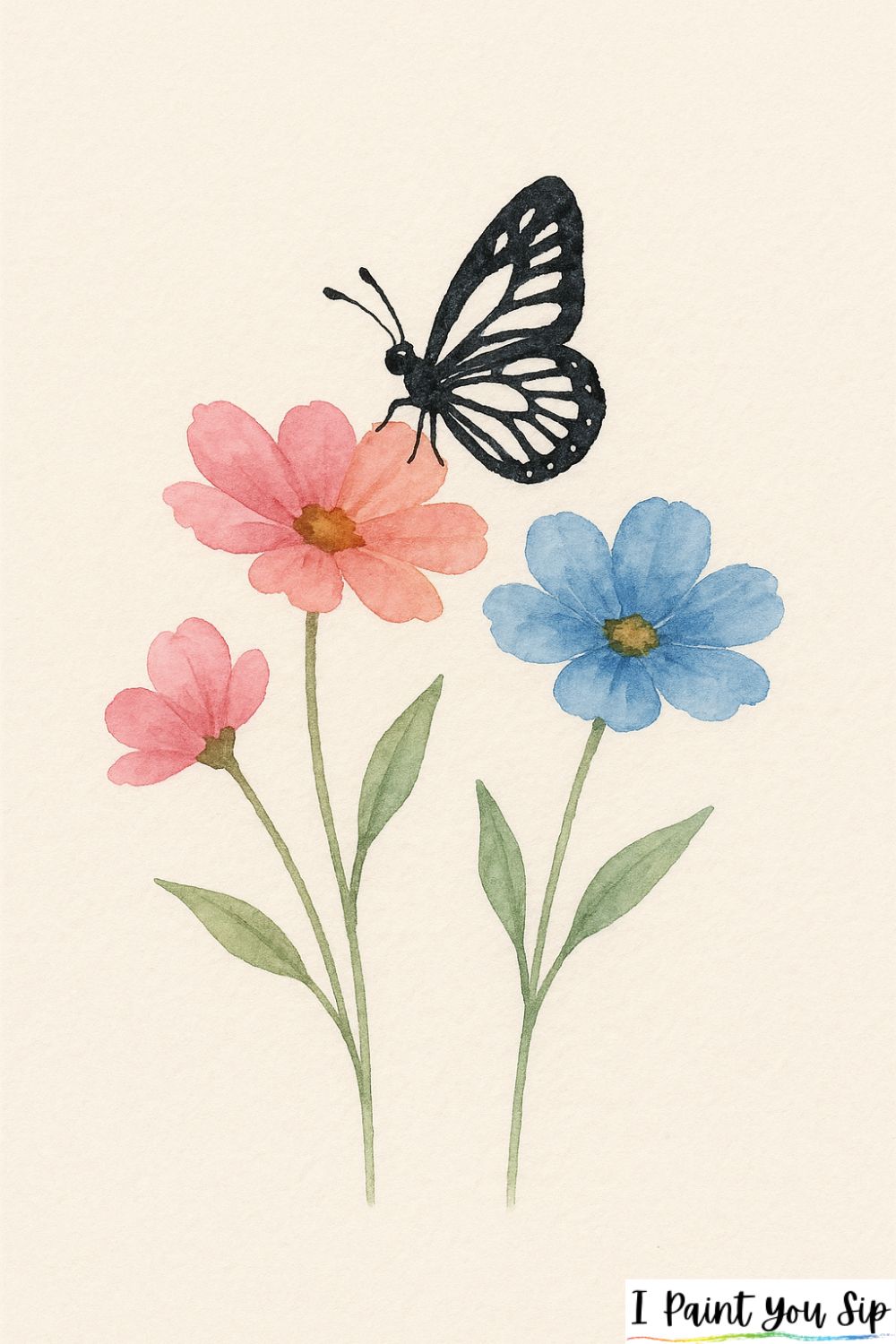 butterfly garden scene