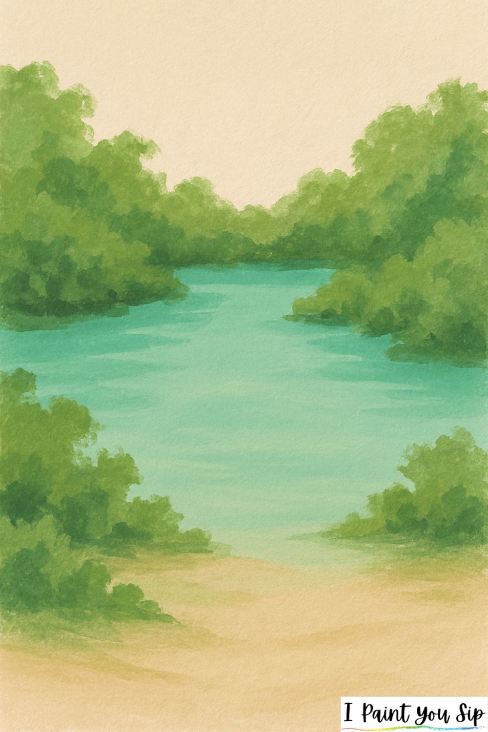 calm tropical lagoon
