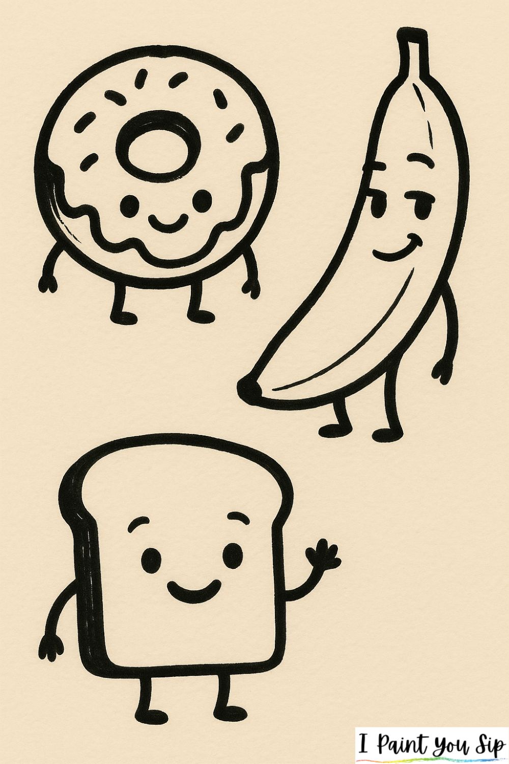 cartoon food with faces