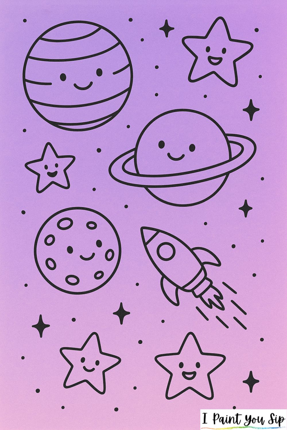 cartoon outer-space scene