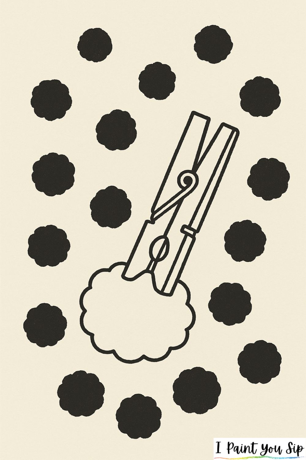 cotton ball dab painting