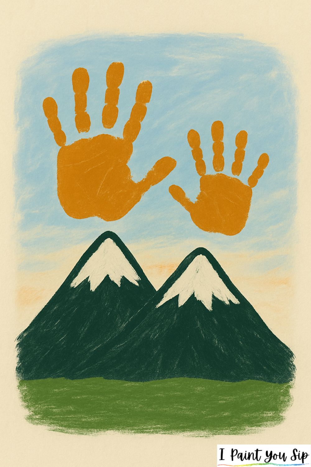 “dad & me” handprint mountain