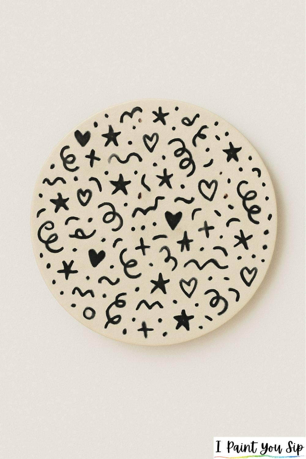 doodle pattern coaster