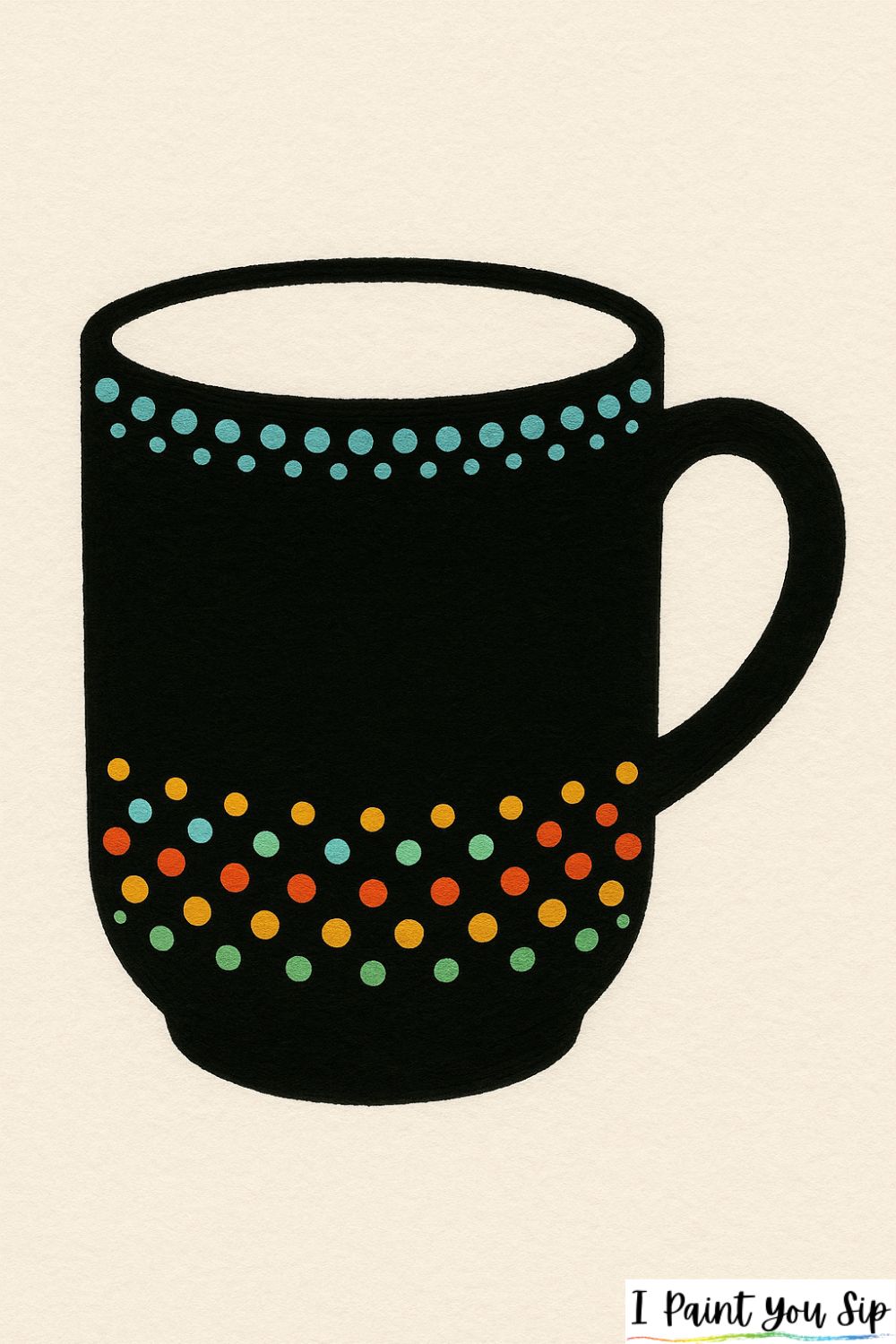dot borders on mugs