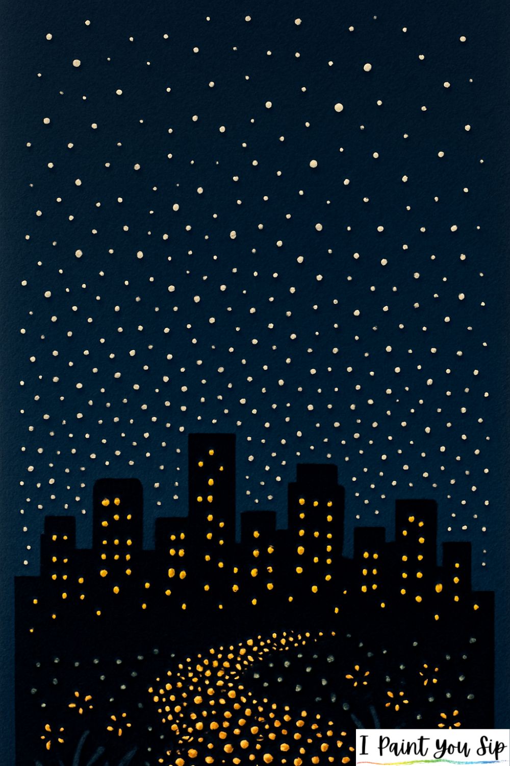 dot city skyline glow