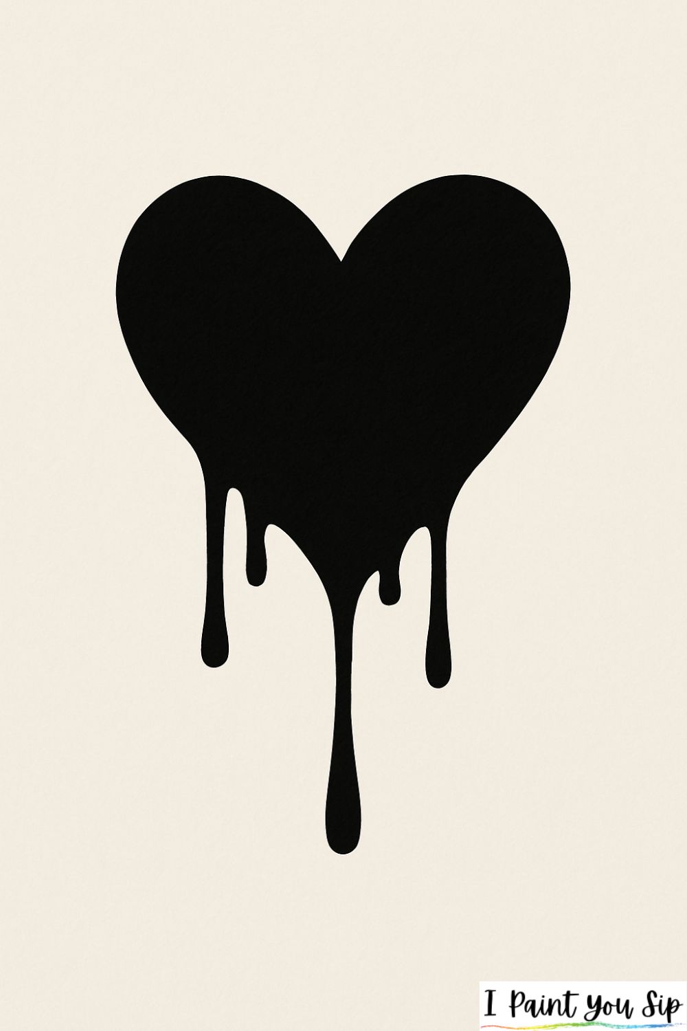 dripping paint heart