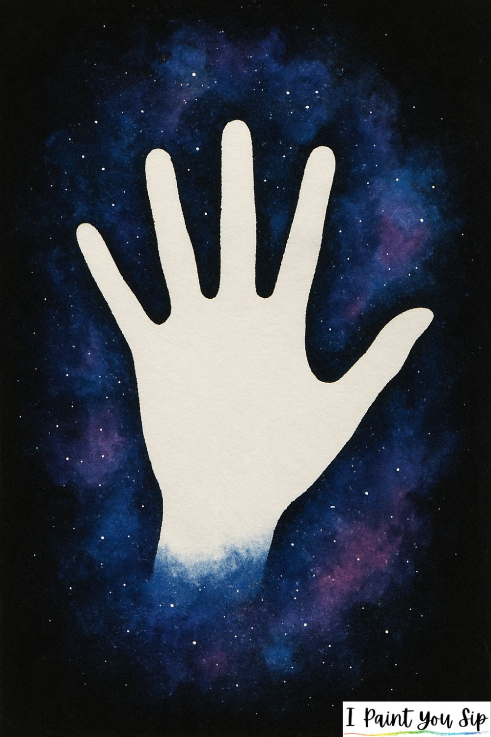 galaxy hand silhouette