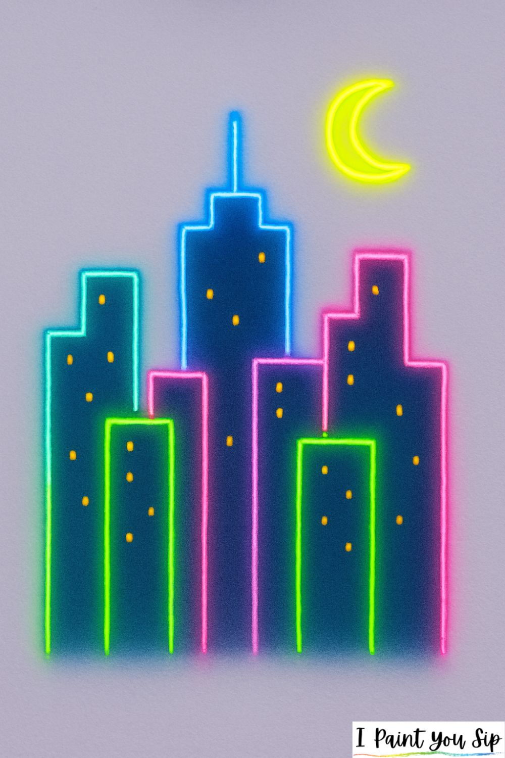glowing city skyline