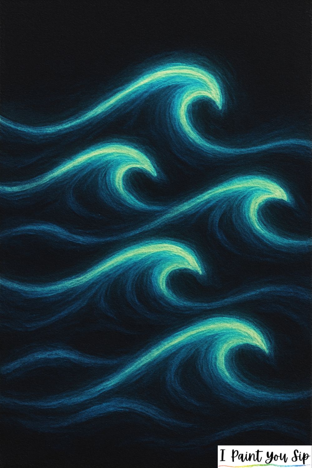 glowing ocean waves