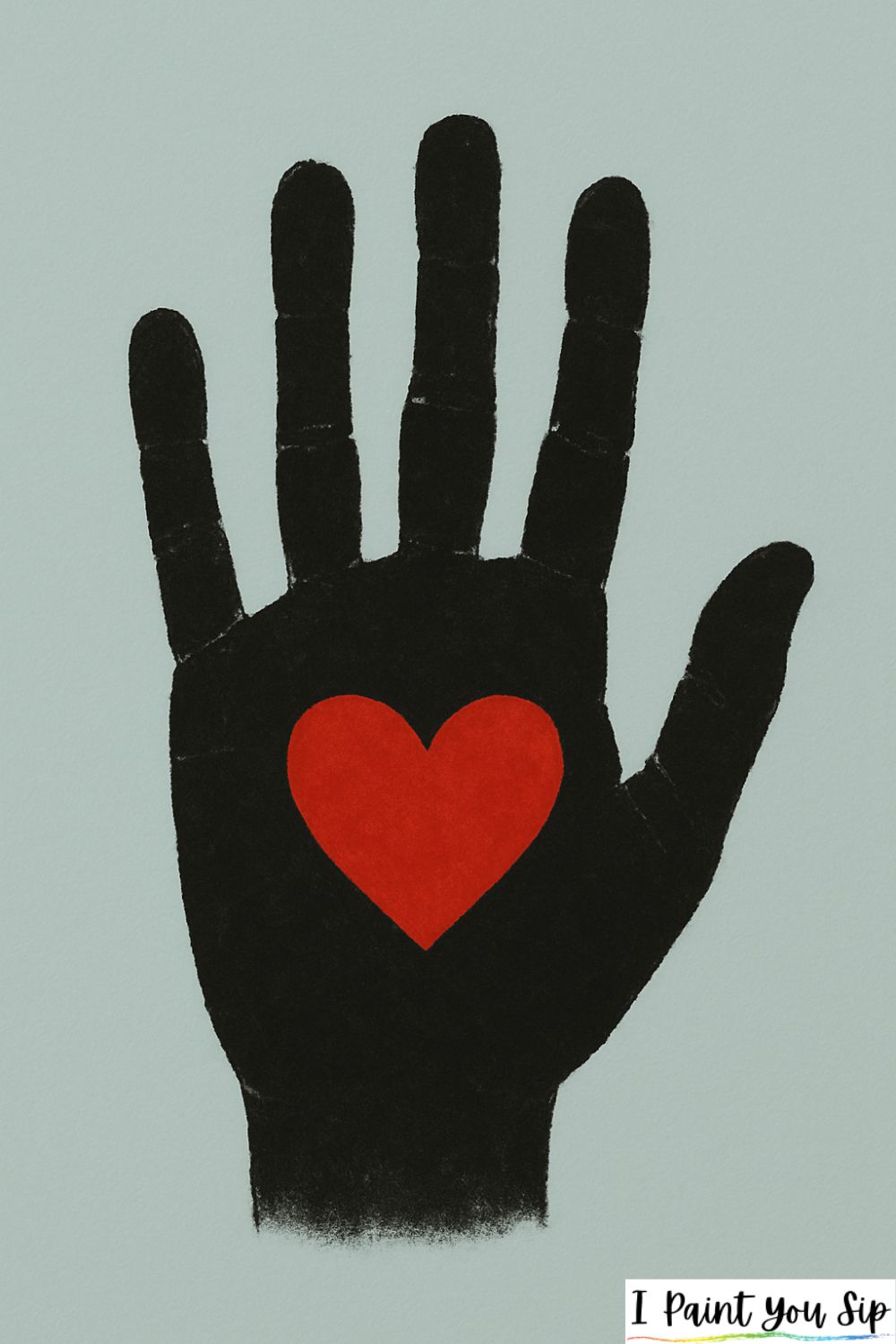 heart-in-hand print