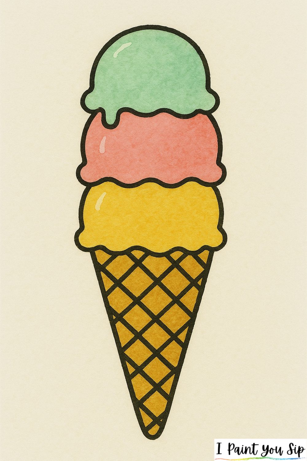 ice cream cone trio