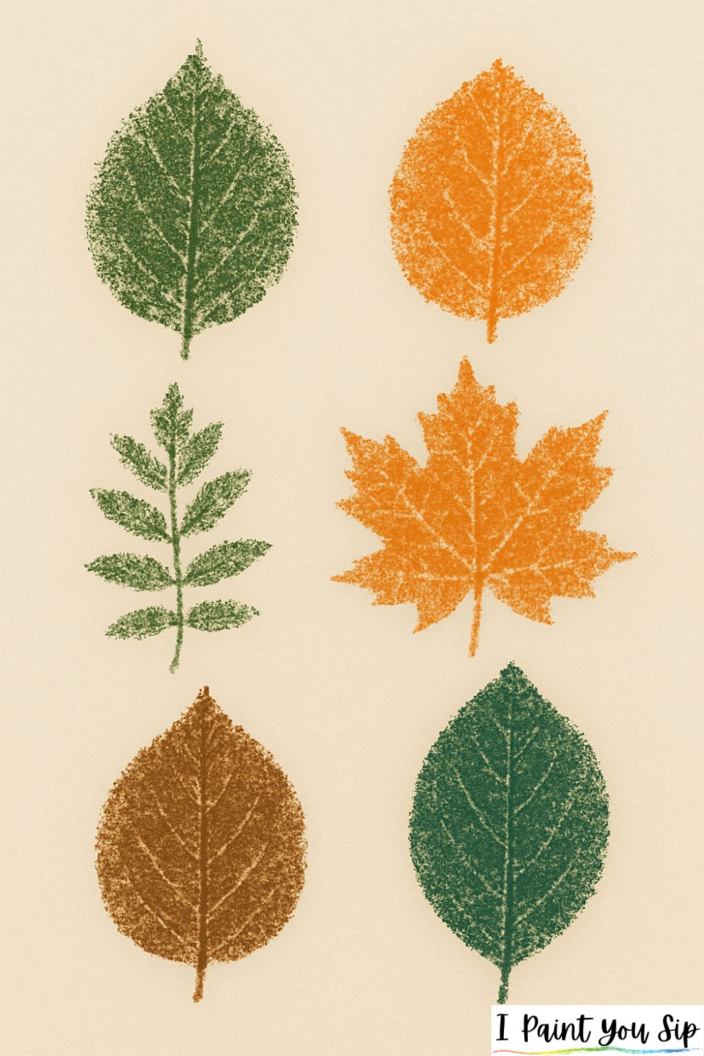 leaf print sponging