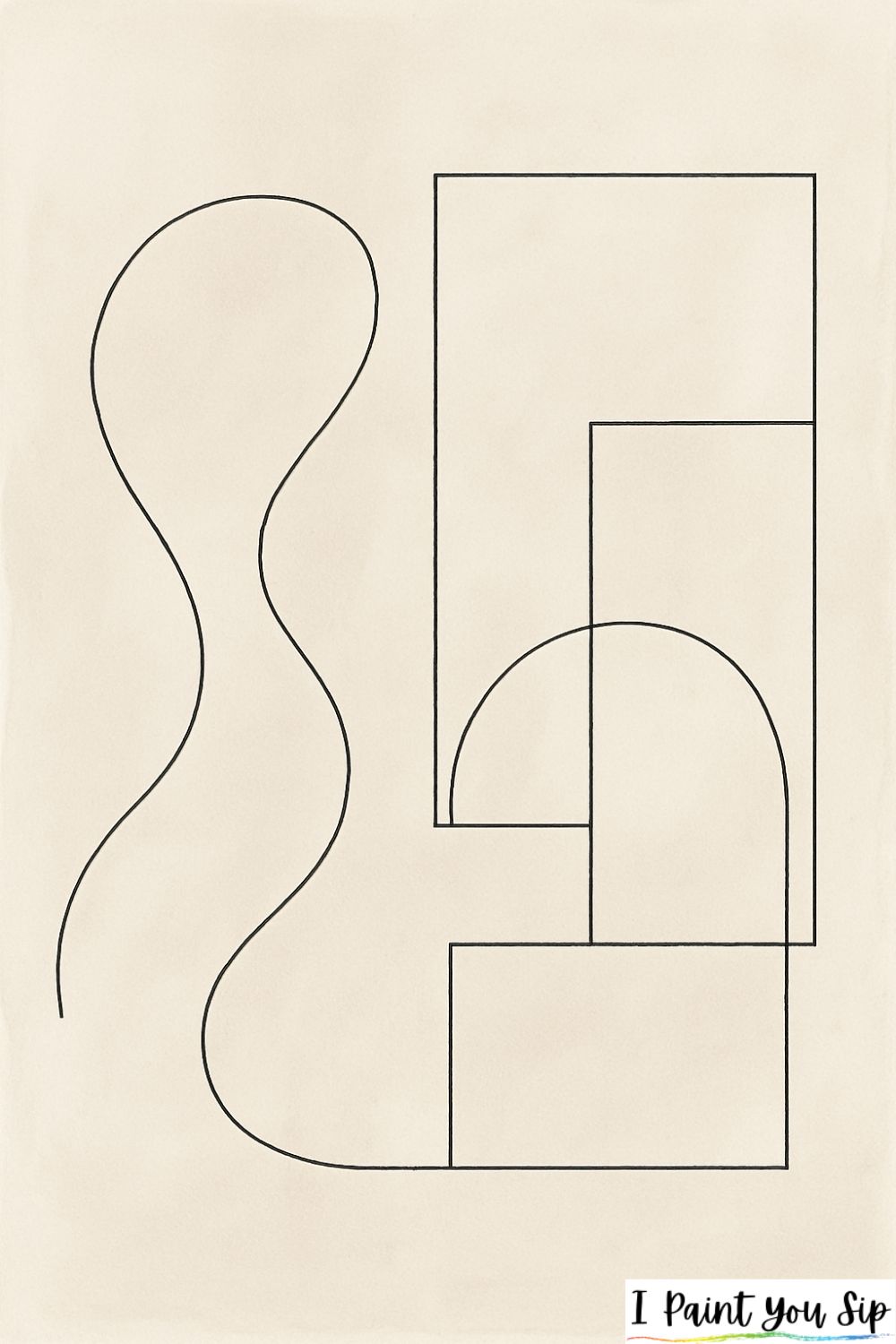 minimalist line art in one tone
