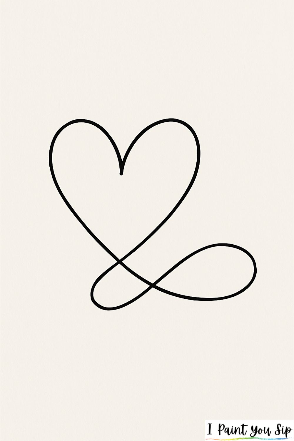 minimalist one-line heart