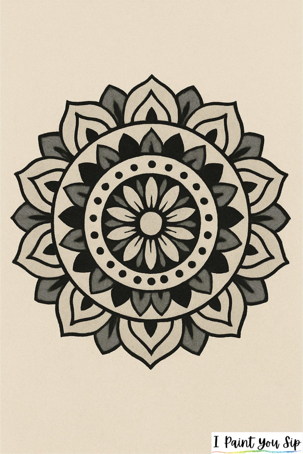 monochrome mandala