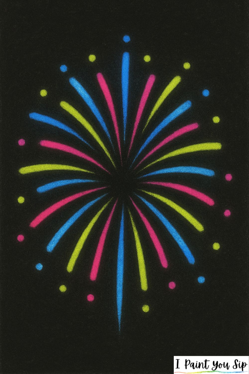 neon fireworks burst