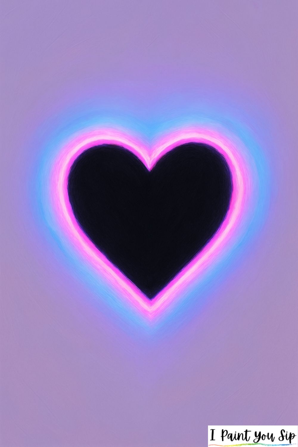 neon heart glow