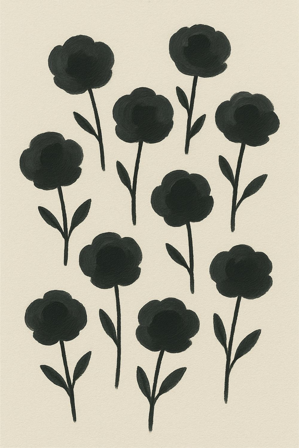 paint-blob flowers
