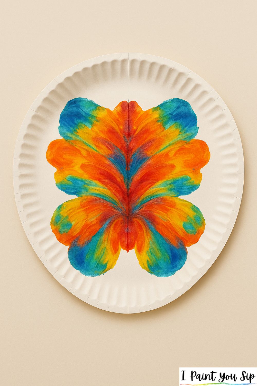 paper plate smush painting
