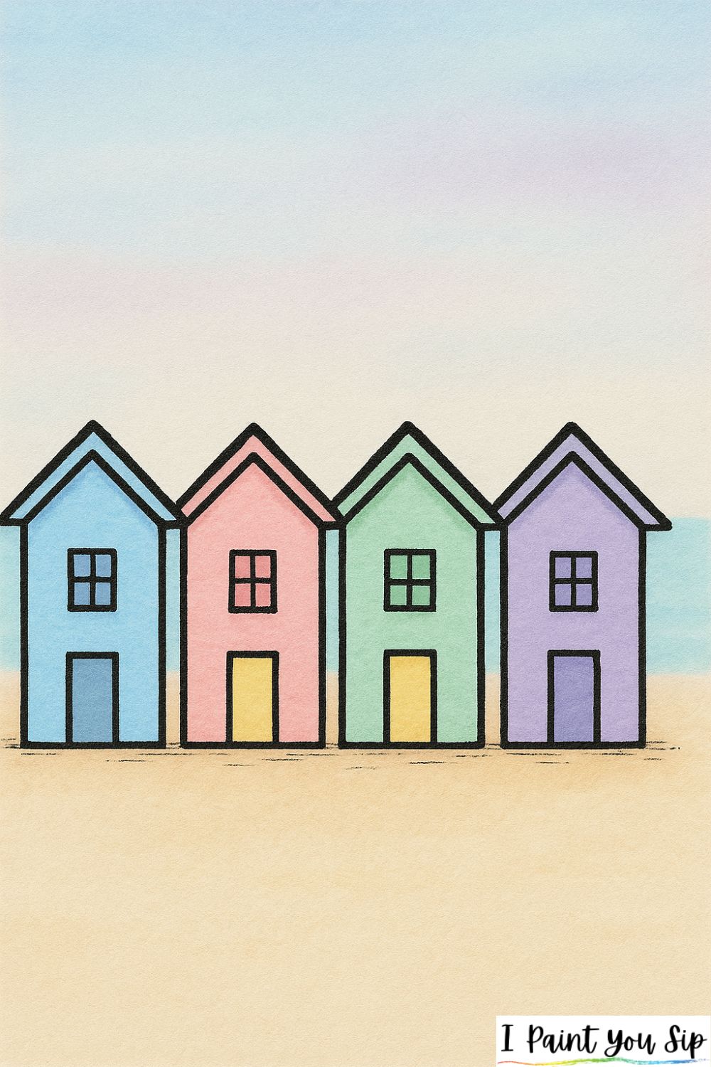 pastel beach houses