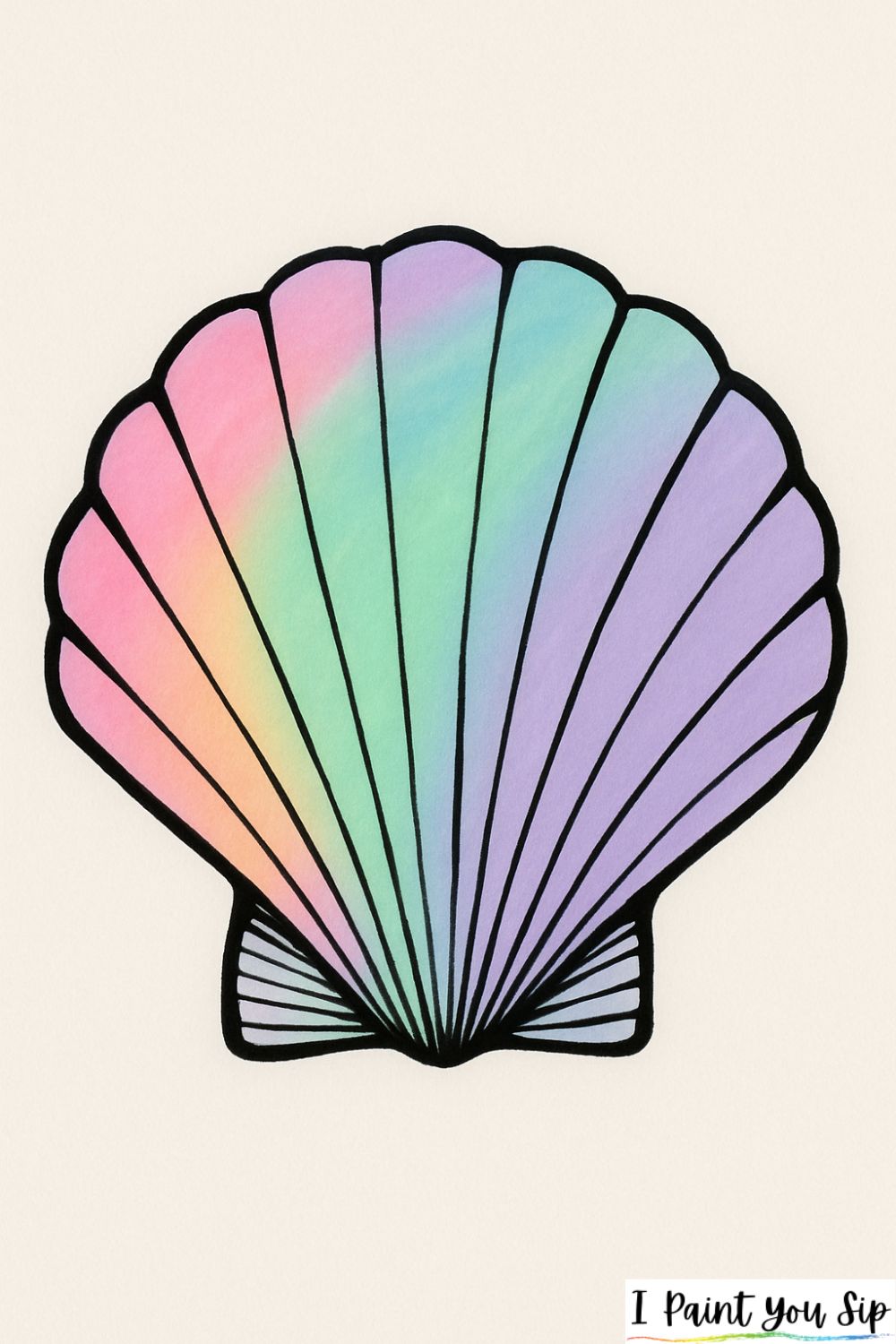 pastel rainbow shell